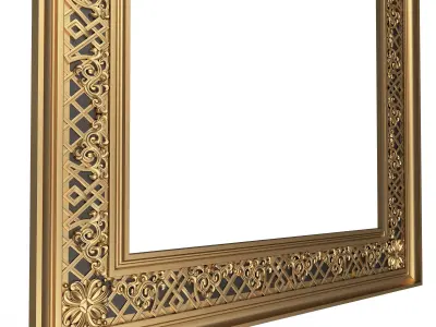 Classic Frame and Mirror 071 Low-poly 3D model