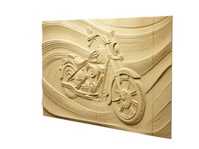 modern panel wall decor set relief stl mural CNC 158 3D model