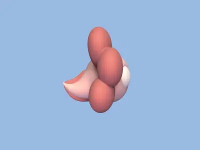 Axolotl Keychain 3D print model