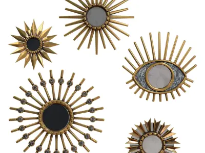 Peruvian Wall Mirrors Low-poly 3D model