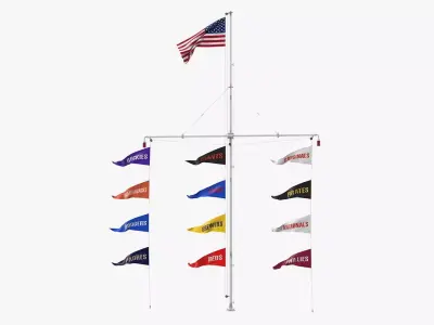 Stadium Flagpole 3D model