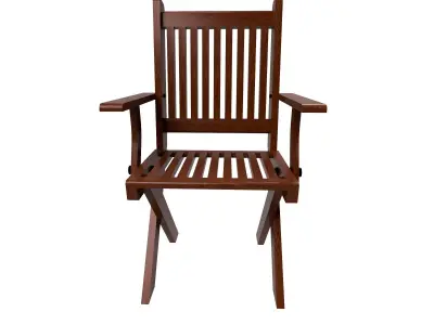 Wooden chair garden 3D model