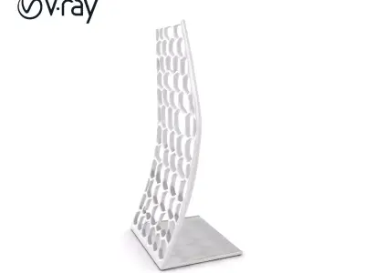 Contemporary Hexagonal Screen Decor Model Pack Low-poly 3D model