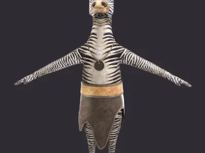 Cartoon Donkey NoRig 3D model