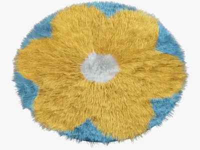 Carpet Childrens Flower 3D model