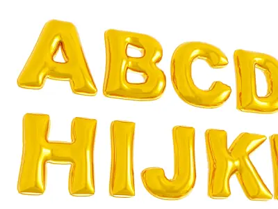 Balloons Alphabet 3D model