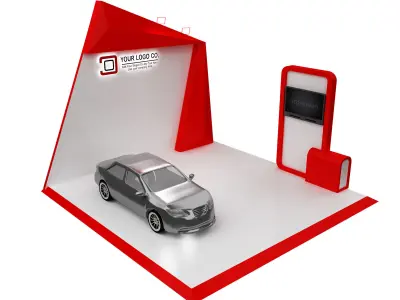 Booth Exhibition Stand a105a 3D model