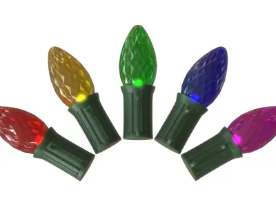 Bulb C7 Faceted  Low-poly 3D model