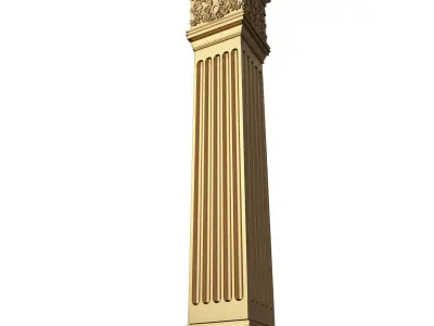 Column Capital 1303 Low-poly 3D model