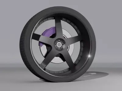 Veilside Style Racing Wheel Low-poly 3D model