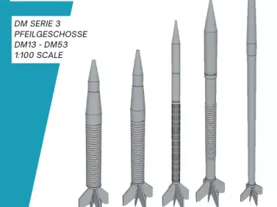 Pfeilgeschosse DM13 - DM53 Bundeswehr NATO 3D print model