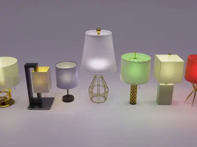 Modern Lamps 3D model