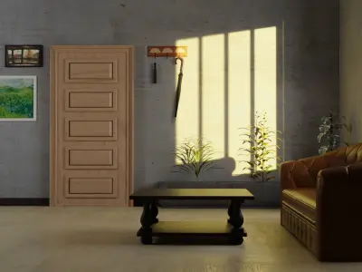 Wooden Door Pack 3D model