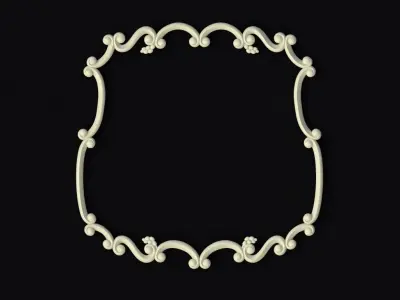 Central decor ornament for furniture 3D model 262