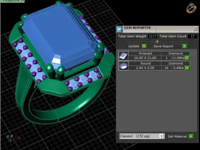 Wedding Diamond Ring 3d Printable Model 3D print model