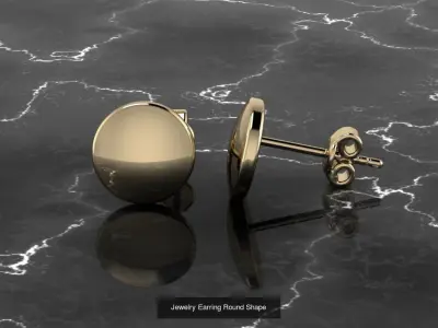 12 Jewelry Shapes Earrings with no diamonds 3D Model Pack