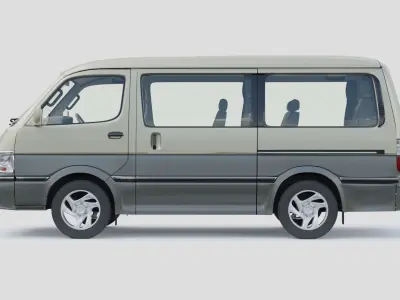 Toyota Hiace 1993 Low-poly 3D model