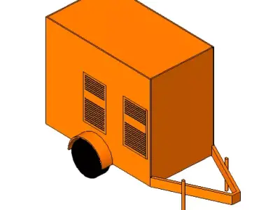 MOTOGENERADOR DE CARRETA  3D model