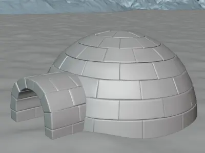 Igloo Low-poly 3D model