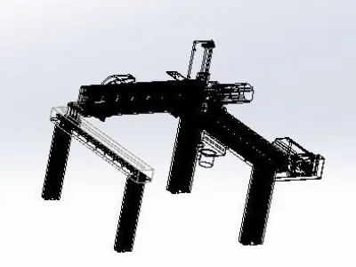 three-axis screw rod module 3D model