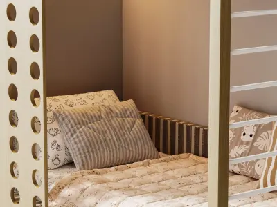 Bunk bed for kids 08 3D model