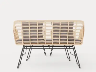 Mons sofa set Low-poly 3D model