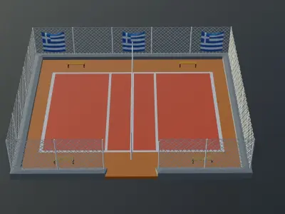 Volleyball Stadium - Greece Low-poly 3D model