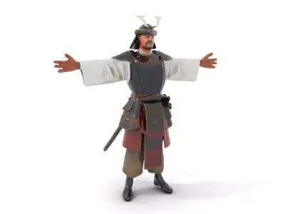 Imperial Samurai Armor model pack Low-poly 3D model