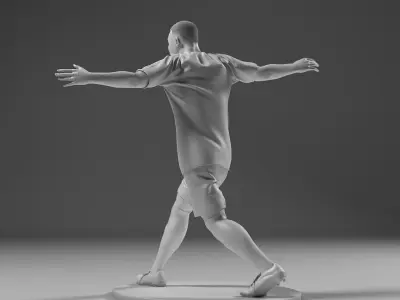 Footballer 05 Glory Run 02 Stl 3D print model