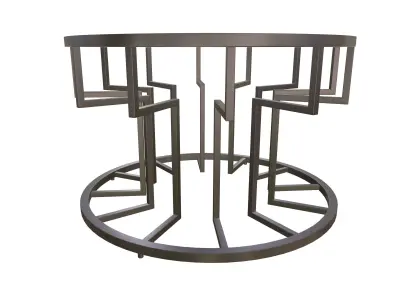 Round Table Round Table V2 3D Model VR AR PBR Low-poly 3D model