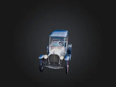 antique car Low-poly 3D model