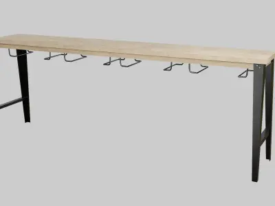 Bar Table-04 Low-poly 3D model