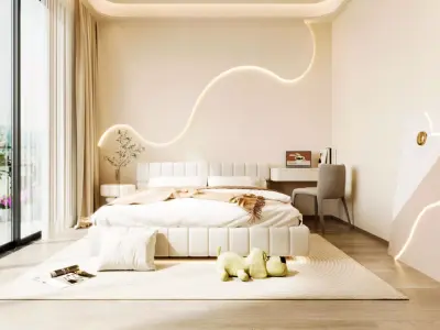 Modern Bedroom 3D Model 3D model