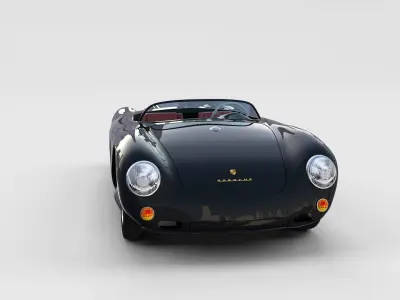 Porsche 550 Spyder black rev 3D model
