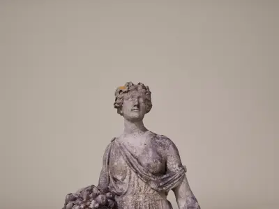 Ancient Goddess Statue 3D model