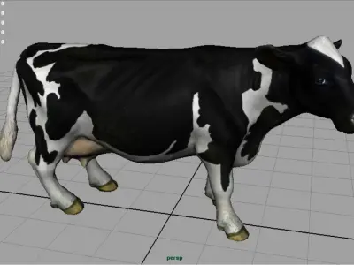 Milk Cow Low-poly 3D model