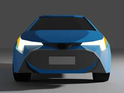 Low Poly Toyota Corolla Hatch Low-poly 3D model