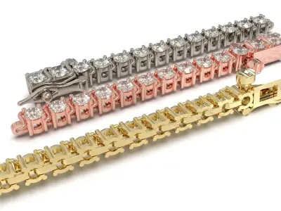 Tennis Bracelet 47325 3D print model