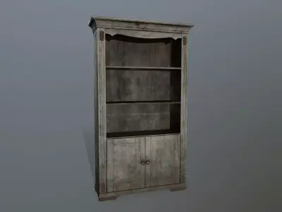 Cupboard 1 wooden cabinet Low-poly 3D model