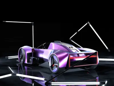 Polyester 3d model  Low-poly 3D model