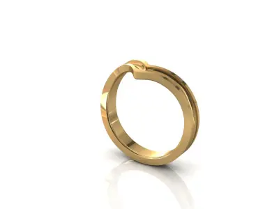STL 3DM Print Ready Women Diamond Ring Lightweight Printable  3D print model 158