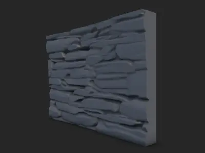 Crumbly Rock Wall Architecture 3D model
