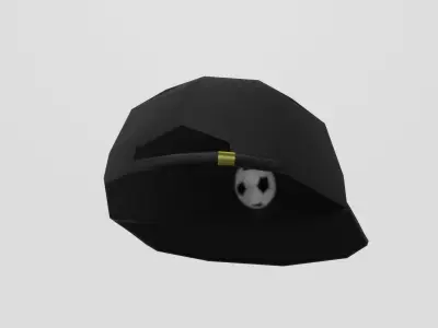 soccer cap Low-poly 3D model