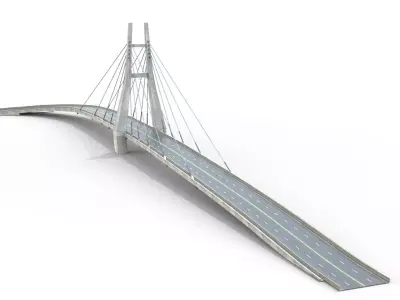 Bridge Road Game Ready 3D model