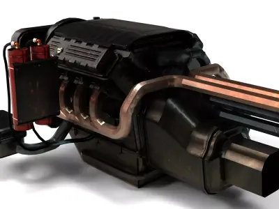 Truck Engine 3D Model 3D model