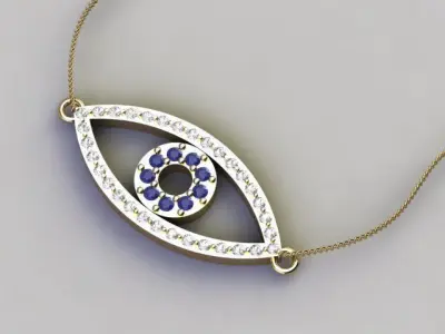 eye necklaces 3D print model
