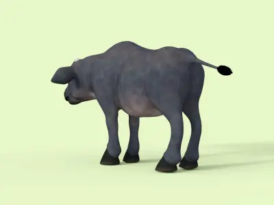 Cartoon Baby Cow  3D model