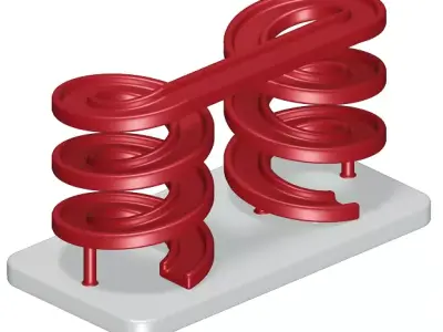 Kids Spiral Bridge Toy 3D model