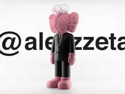 Kaws BFF Dior Textured Low-poly 3D model