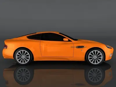 Aston Martin V12 Vanquish Low-poly 3D model